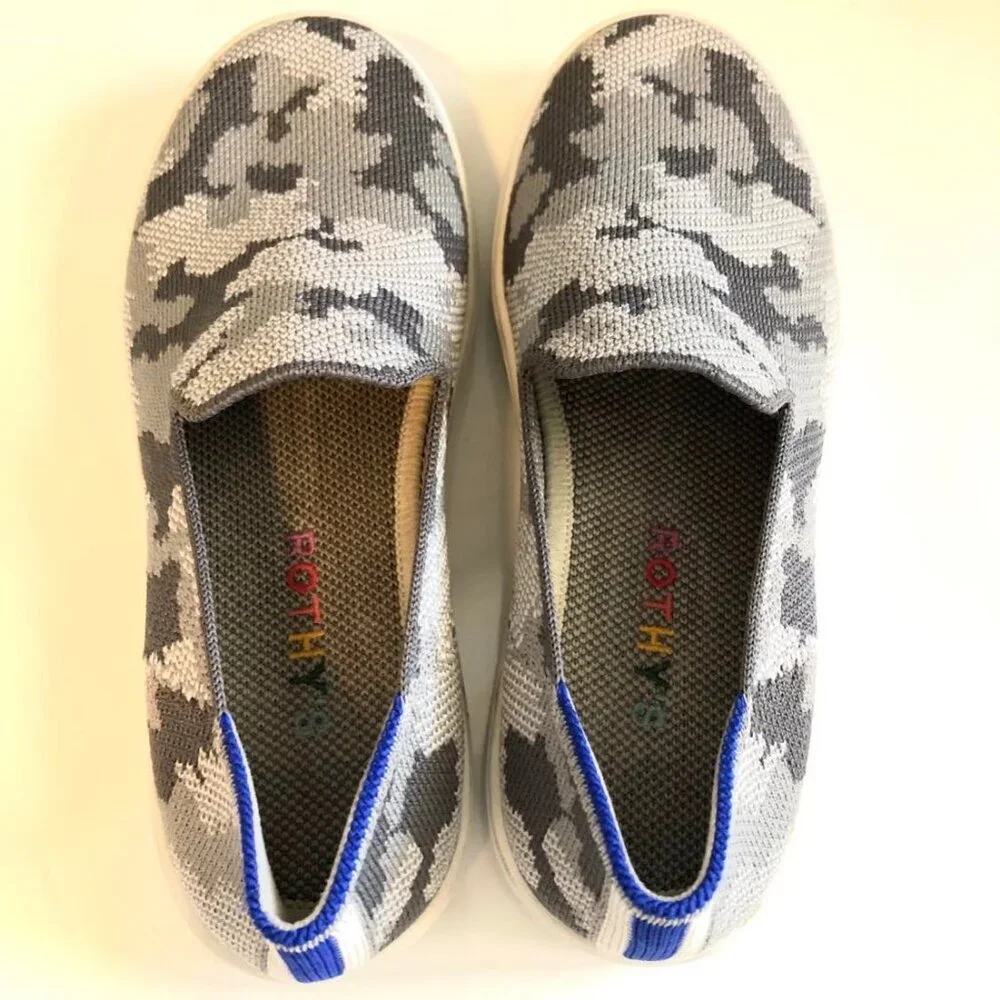 ROTHY'S The Kids Sneaker Slip-on Grey Camo 3